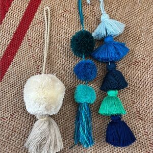 Bundle 3 Nena and Co. Bag Poms /  Tassel Keychains